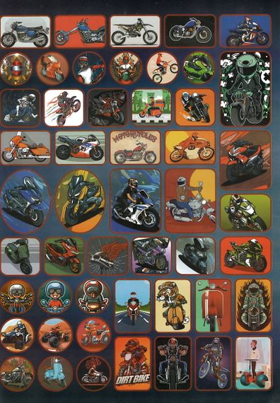 Раскраска Moto Race + 100 наклеек RI19082003 Jumbi (9789669756879) | Зображення 1