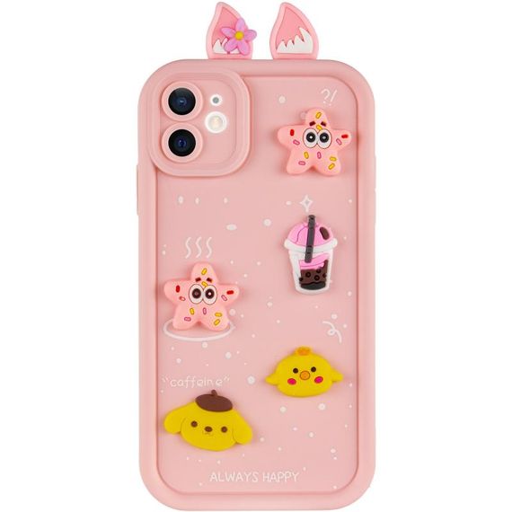 Чехол TPU Toys Case with Ears для Apple iPhone 11 (6.1") Light Pink | Зображення 1