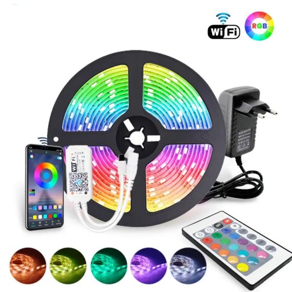 Светодиодная лента LED RGB USB APP SF-20, самоклеящаяся, 5 м, с пультом ДУ, на 300 диодов | Зображення 2