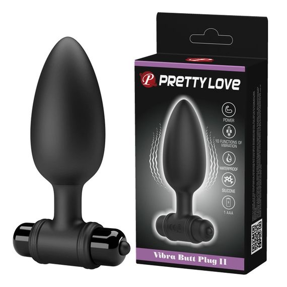 Анальна пробка - Pretty Love Vibra Butt Plug II Black sexstyle