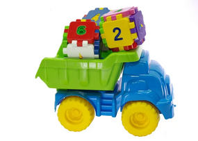 Дитячий ігровий пісочний набір 013585 з розвиваючим кубиком  Блакитний з салатовим