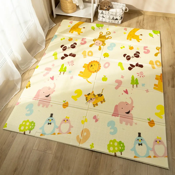 Дитячий розвиваючий складний термокилимок 200*180 см Folding baby mat Ігровий килимок для дітей (Ростомір) | Зображення 1