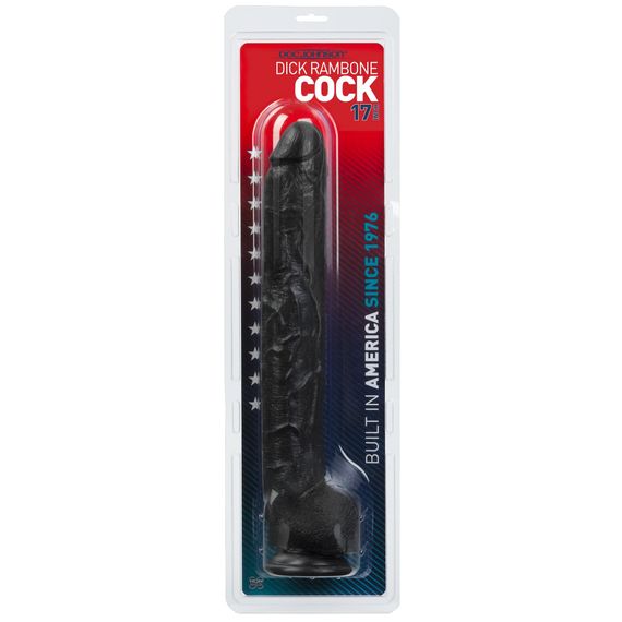 Фалоімітатор Doc Johnson Dick Rambone Cock Black, діаметр 6 см, довжина 42 см, ПВХ | Зображення 5
