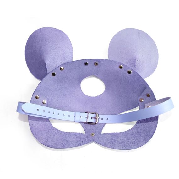 Шкіряна маска зайчика Art of Sex - Mouse Mask, колір Лавандовий | Зображення 3