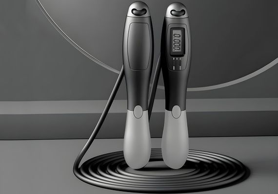 Швидкісна скакалка з лічильником EasyFit чорний-сірий (EF-1916-GY) | Зображення 3