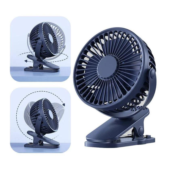 Вентилятор акумуляторний FAN-AF01 з USB з прищіпкою 3 швидкості, 360 градусів | Зображення 3