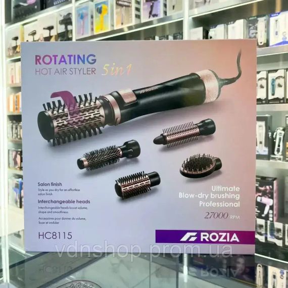 Фен-стайлер з обертовою насадкою ROZIA 5в1 HC8115 hair dryer AND-6162-6 | Зображення 3