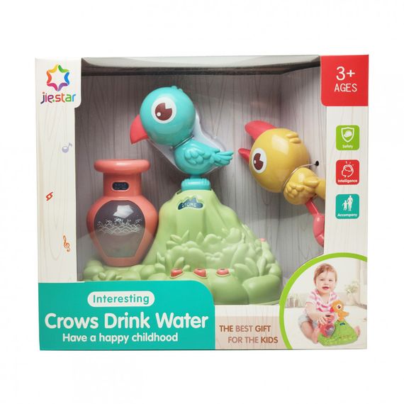 Игра "Птички пьют воду" 25876Е светиться Синяя Птичка