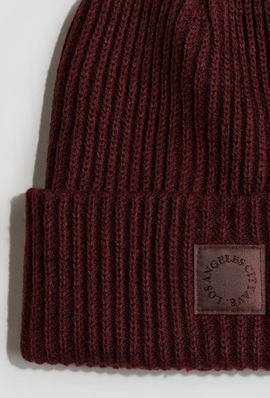 Дитяча демісезонна шапка-біні в'язана для дівчинки H&M 53-56 см Бордова (26012202) | Зображення 1