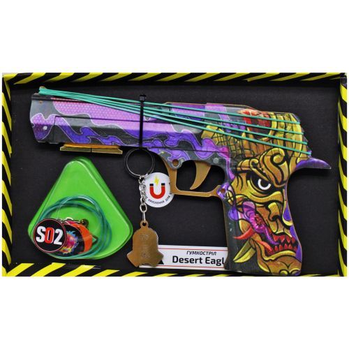 Дерев'яний пістолет "Гумостріл: DESERT EAGLE OROCHI" DE-O Сувенір-декор (4820242990725)