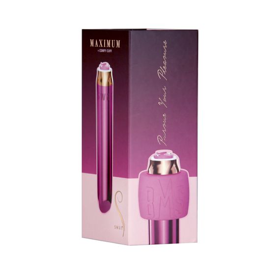 Віброкуля Swan Maximum + Comfy Cuff Pink, суперпотужна, різна інтенсивність, силіконова манжета | Зображення 8