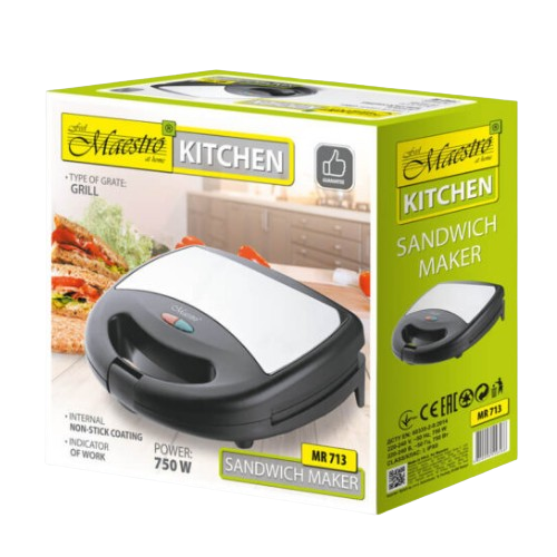 Бутербродниця 750W MR-713 Maestro | Зображення 1