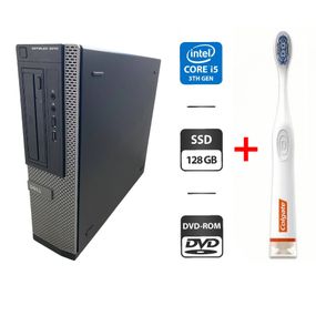 ПК Dell OptiPlex 3010 Desktop / Intel Core i5-3470 (4 ядра по 3.2 -3.6 GHz) / 8 GB DDR3 / 128 GB SSD / Intel HD Graphics 2500 / DVD-ROM б/у + Подарок Умная интерактивная зубная щетка Colgate Connect M1 / Bluetooth