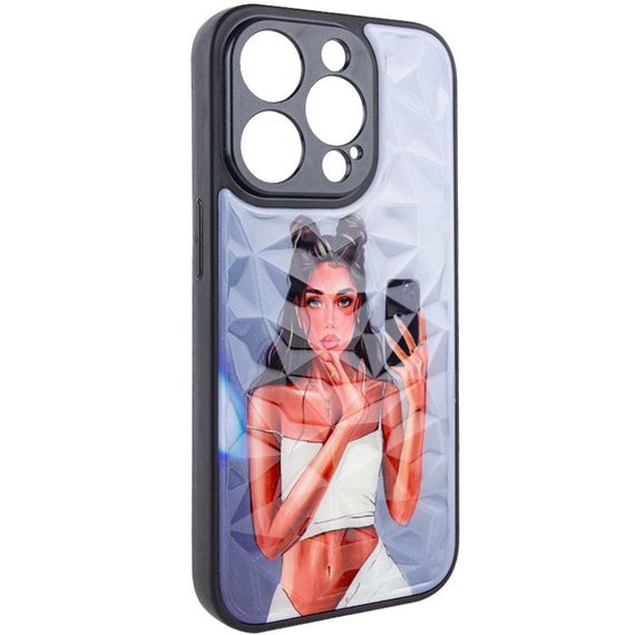 TPU+PC чохол Prisma Ladies для Apple iPhone 14 Pro (6.1") Black in White | Зображення 1