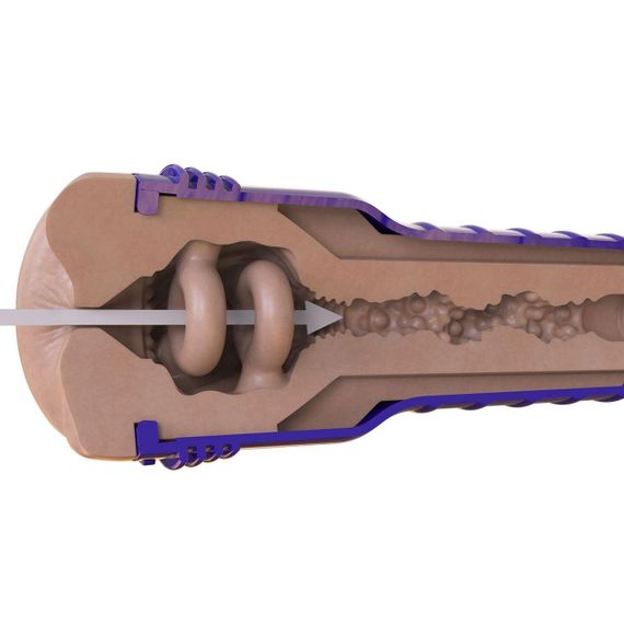 Мастурбатор-попка Fleshlight Boost Blast Female Light Medium Flesh, плавающие кольца Turbo Tech sexstyle | Зображення 5