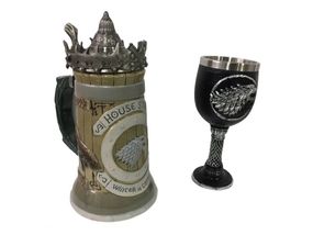 Подарунковий набір Кухоль Game Of Thrones House Stark Гра Престолів Дім Старків і Келих Дім Старків