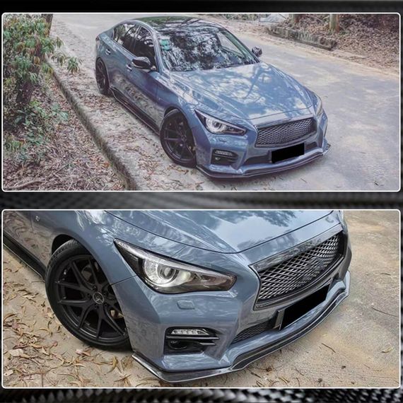 Передний Лип-спойлер V1 для Q50 Sport 2014-2017 Карбон для Infiniti Q50/Q60 | Зображення 3