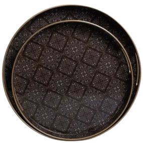 Набір підносів декоративних Black Spirit 2 штуки 37/32.5 см чорний HP-HK-B3