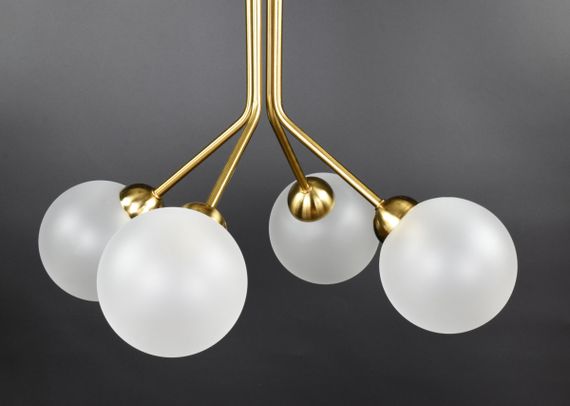 Люстра підвісна на 4 лампочки 26616 Латунь 50-140х37х37 см. | Зображення 2