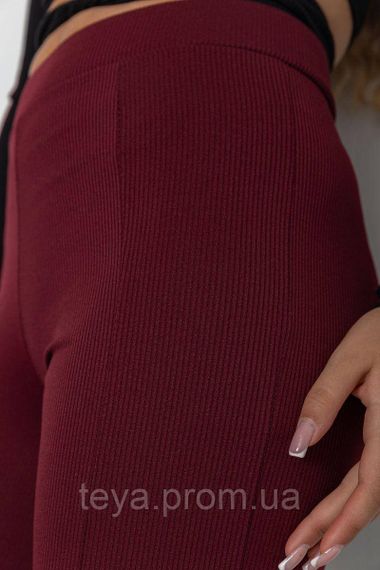 Лосини жіночі в рубчик колір бордовий розмір XXL FA_008017 | Зображення 4