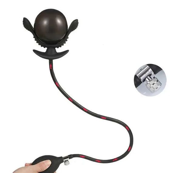 Надувной анальный плаг Inflate Sense Pro с помпой и анатомической фиксацией | Зображення 5