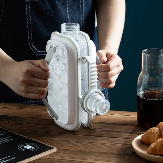 Силіконова форма для льоду на 17 кульок, переносна пляшка для льоду, складана коробка з льодом для дому | Зображення 7