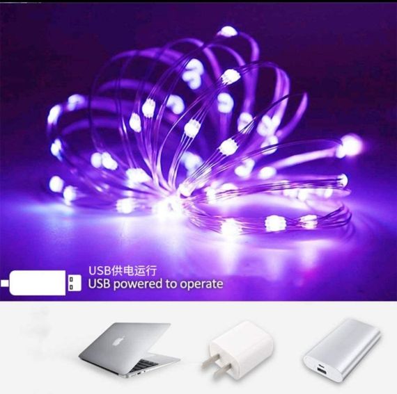 Гирлянда светодиодная Нить USB 20 метров 200LED цвет белый (может работать от повербанка) | Зображення 7
