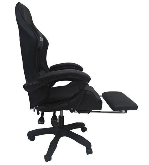 Крісло геймерське Bonro Бонро B-945 чорне з підставкою для ніг (42401105) | Зображення 2