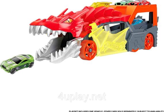 Вантажівка автовоз транспортер Хот Вілс Паща дракона. Hot Wheels City Dragon Launch Transporter | Зображення 5