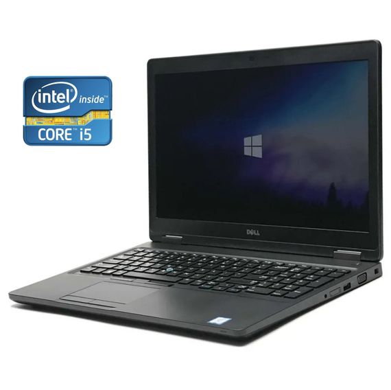 Ноутбук Б-клас Dell Latitude 5580 / 15.6" (1920x1080) IPS / Intel Core i5-7200U (2 (4) ядра по 2.5 - 3.1 GHz) / 8 GB DDR4 / 128 GB SSD / Intel HD Graphics 620 / WebCam / Win 10 Pro б/в