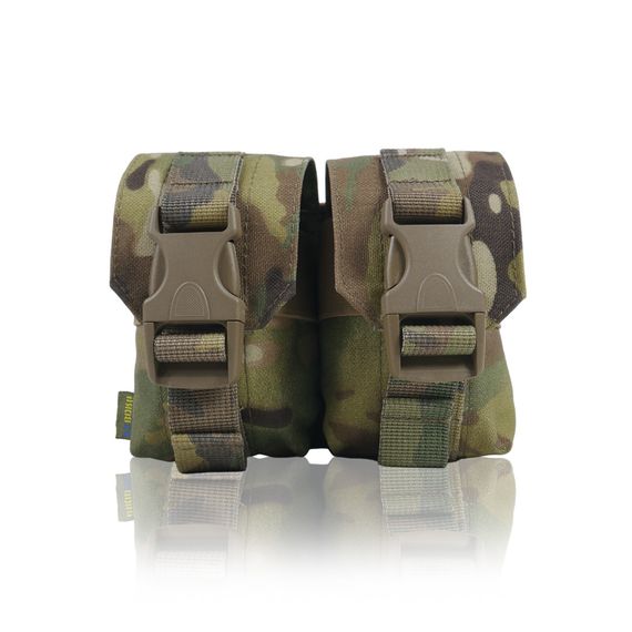 Тактический подсумок под 2 гранаты KIBORG Multicam | Зображення 1