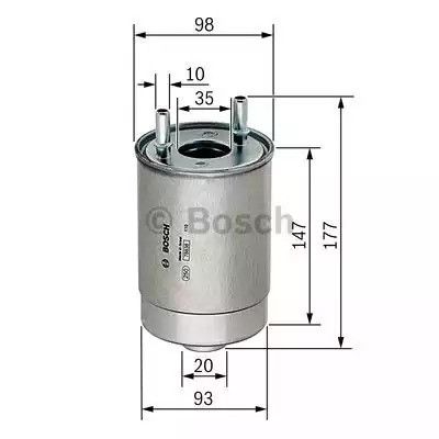 Фільтр паливний RENAULT MEGANE, Suzuki GRAND VITARA, BOSCH (F026402067) | Зображення 4