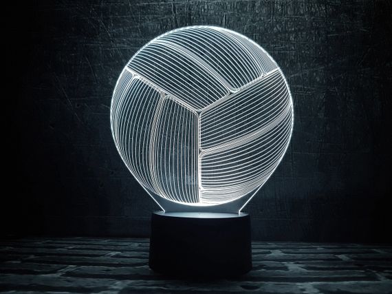 Змінна пластина для 3D світильників "Волейбольний м'яч" 3DTOYSLAMP | Зображення 1