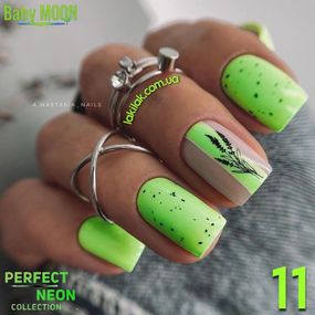 Гель-лак BABY MOON Perfect Neon №11 світло-салатовий, 6 мл