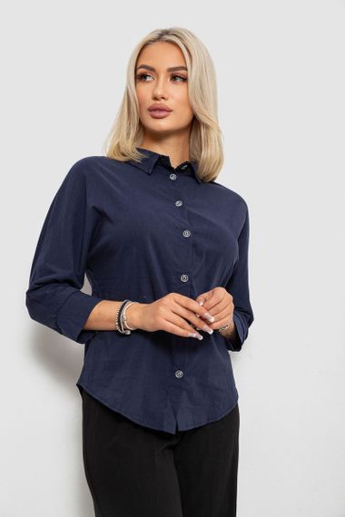 Блуза классическая, цвет синий, 230R100-4 | Зображення 2