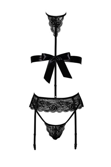 Комплект Kissable Bondage Kiss Set Чорний L/XL | Зображення 8