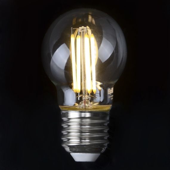 Лампа филаментная LED 4W E27 COG WW G45 220V | Зображення 1