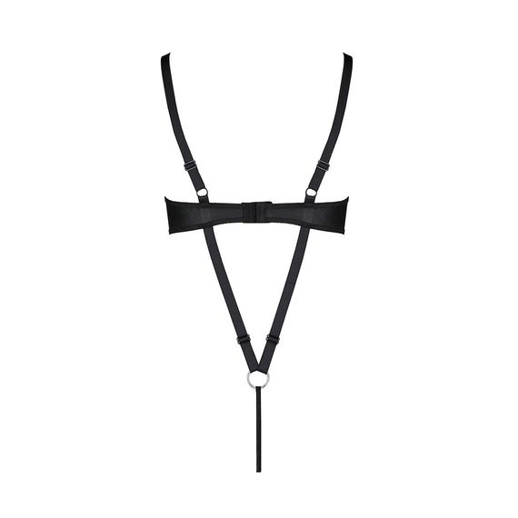 Боді з екошкіри Passion CELINE BODY XXL/XXXL, black, з доступом, відкритий | Зображення 5