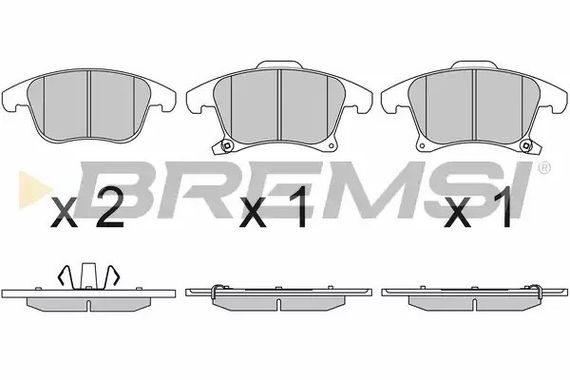 Колодки передні гальмівні Ford Galaxy III/Mondeo V/S-Max 14- (155.2x66.6x19.9), Bremsi (BP3655) | Зображення 2