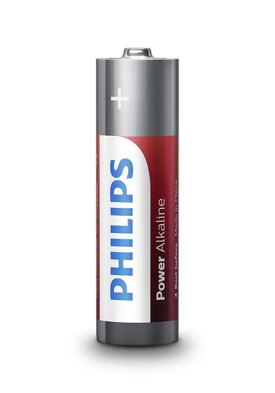 Philips Батарейка Power Alkaline AA лужна блістер, 4 шт (LR6P4B/10) | Зображення 1