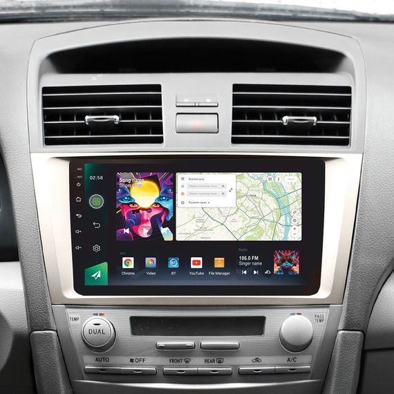 Штатна магнітола Sigma PRO 98128 2K 8+128 Gb Toyota Camry 6 XV 40 50 2006-2011 9"