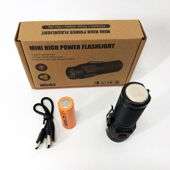 Ручний аварійний ліхтар W5182-3XHP360, Ліхтарик світлодіодний ручний акумуляторний портативний QW-76 | Зображення 7