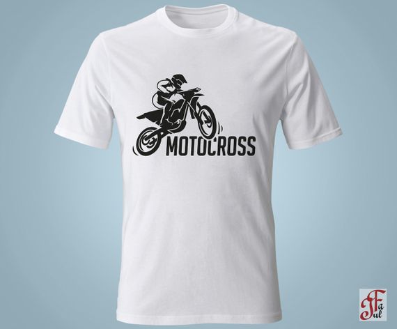 Футболка с принтом   Мотокрос S