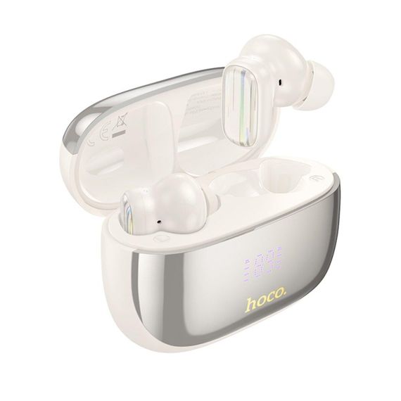 Беспроводные наушники HOCO EQ20 Rhyme true wireless ANC+ENC noise reduction BT headset Milky White | Зображення 2