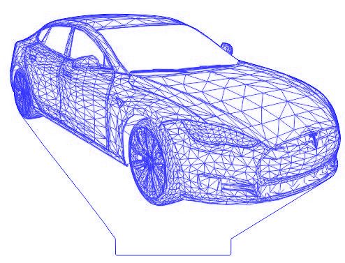 Акриловий світильник-нічник Тесла синій tty-n001486