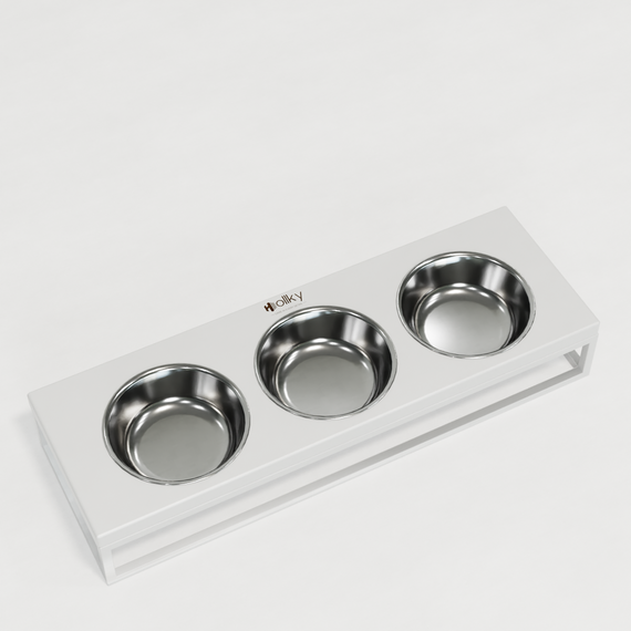 Миски на подставке для котов и маленьких собак Hollky Base Bar (3 × 0,45 л) Bar-54187-WHWH | Зображення 6