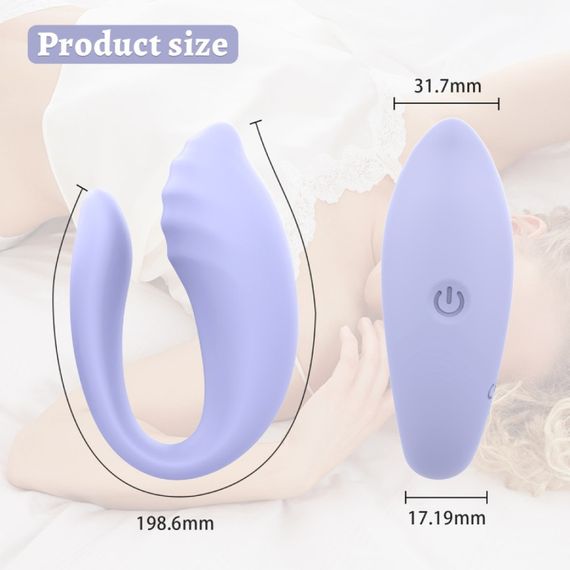 Вібратор для пар Every Night Toys Anthea з пультом, лавандовий, 19,8 х 6,3 см sexstyle | Зображення 3