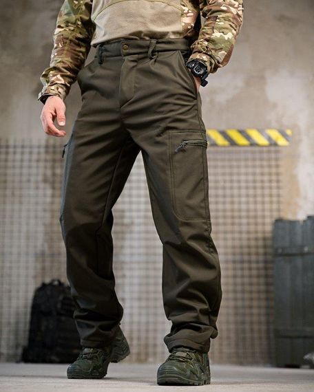 Тактичні штани софтшел REGION олива ВТ7618