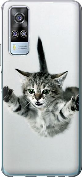 Чехол на Vivo Y51 2020 Летящий котёнок "2322u-2241-17620"