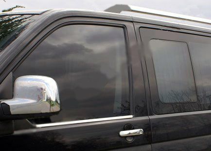 Окантовка вікон (2 шт, сталь) Carmos - турецька сталь для Volkswagen T5 Caravelle 2004-2010 років